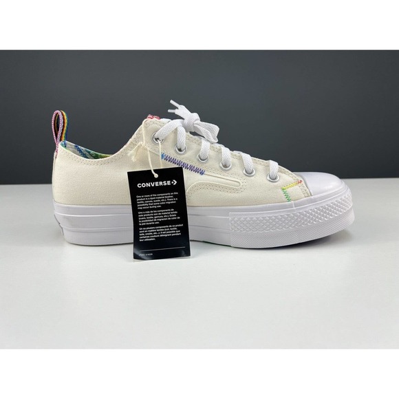 Converse Chuck Taylor All Star Lift Platform Low Pride Womens US 11.5 A02264C - Picture 3 of 6